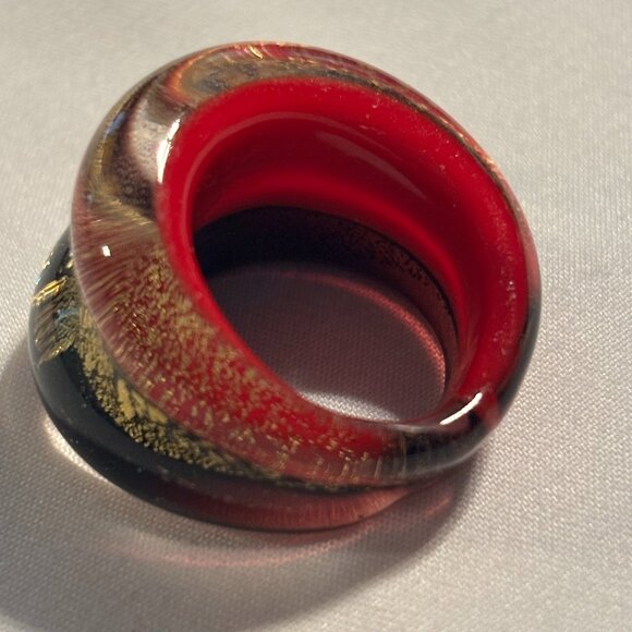 Murano Glass Ring - Size 7 - Picture 4 of 4